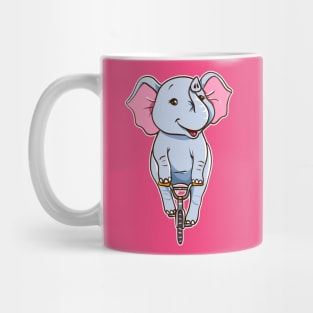 Cute Funny Elephant Riding A Bike Mug